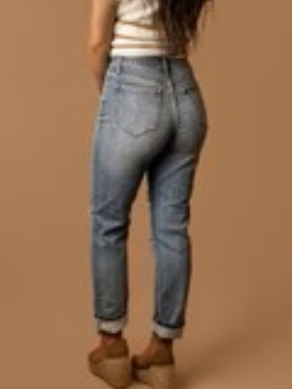 Addison High-Rise Distressed Mom Jeans - Picture 2 of 2